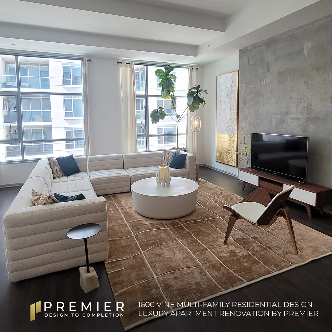 An apartment at 1600 Vine, a luxury apartment renovation by Premier