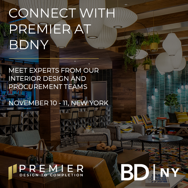 Premier's interior design and procurement experts are attending BDNY